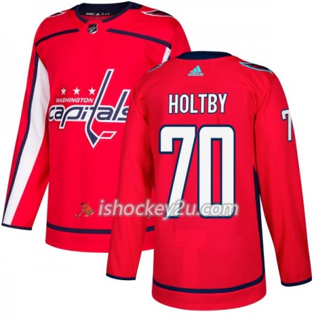Mænd NHL Washington Capitals Trøje Braden Holtby 70 Adidas 2017-2018 Rød Authentic